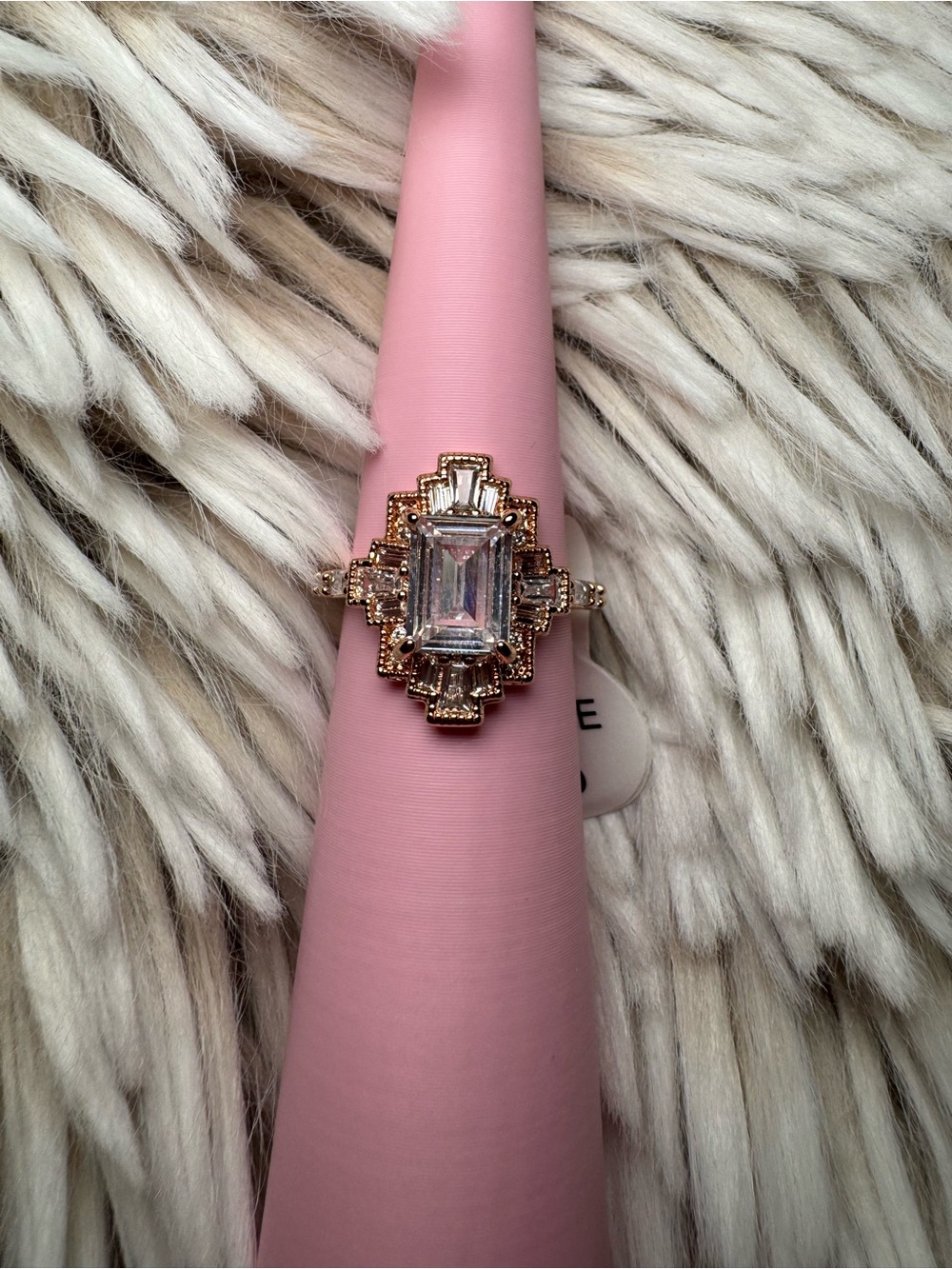 Diamond cubic zirconia ring